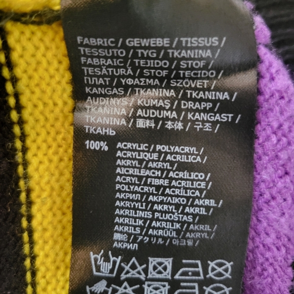 Killstar Rainbow Warrior Striped Knit Jumper Sweater Distressed Hem & Cuffs MD - Picture 14 of 15